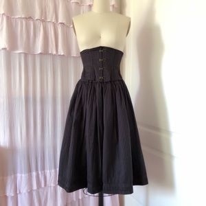 Excentrique pinstripe skirt with underbust corset